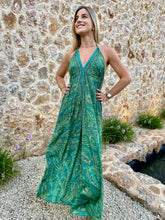 Cargar imagen en el visor de la galería, Vestido India verde cashmere
