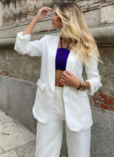 Cargar imagen en el visor de la galería, Blazer Oxford blanco
